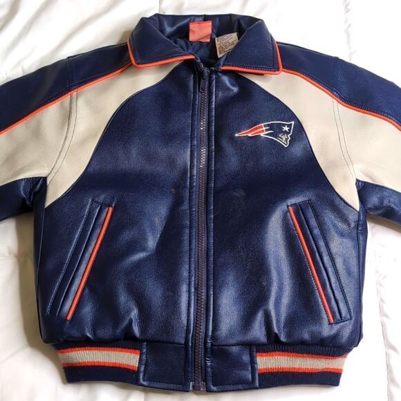 NFL Other - NFL New England Patriots Kids Medium (5-6) Faux Leather Sports Jacket Football